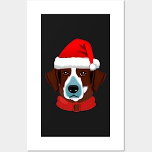 Christmas Dog Transparent Background Posters and Art